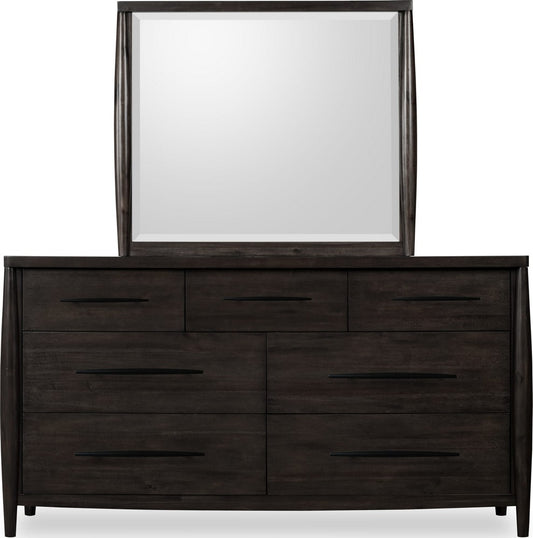 Modus Furniture - Koko Beveled Glass Wall or Dresser Mirror in Minx - TWXV83 view 2