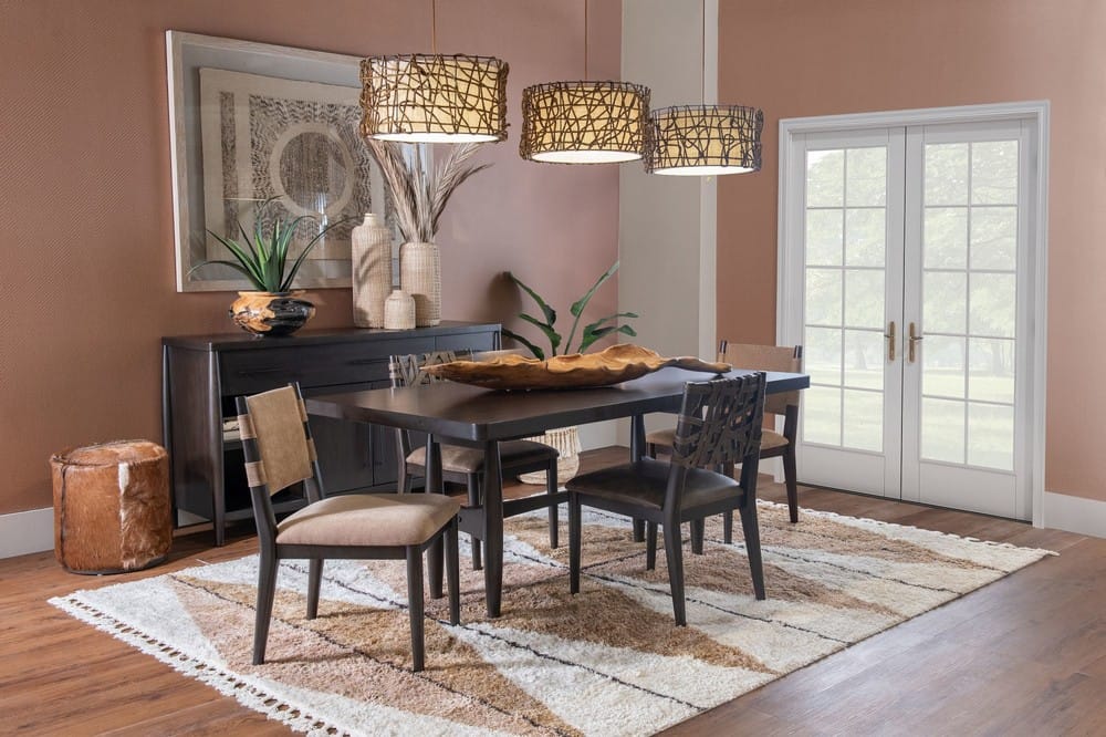 Modus Furniture - Koko Chenille Upholstered Dining Chair in Porcini and Minx Set of 2 - TWXV63_2 view 5