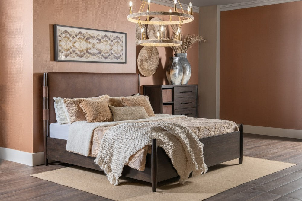 Modus Furniture - Koko Queen-size Upholstered Panel Bed in Minx - TWXVA5 view 11