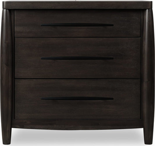 Modus Furniture - Koko Three Drawer Nightstand with Cord Management in Minx - TWXV81B view 2