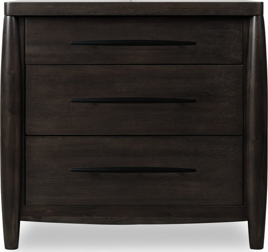 Modus Furniture - Koko Three Drawer Nightstand with Cord Management in Minx - TWXV81B view 2