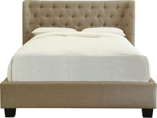 Modus Furniture - Levi California King-Size Tufted Platform Bed in Toast Linen - 3ZL7L646 view 2