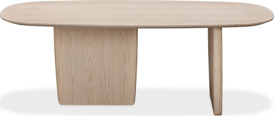 Modus Furniture - Liv Ash Wood Oval Dining Table in White Sand - QHTP61 view 2