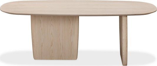 Modus Furniture - Liv Ash Wood Oval Dining Table in White Sand - QHTP61 view 2