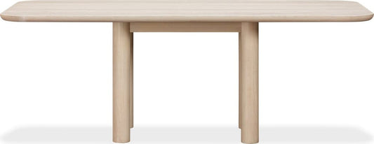 Modus Furniture - Liv Ash Wood Rectangular Dining Table in White Sand - QHTP60 view 2