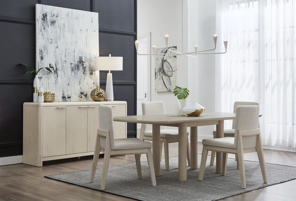 Modus Furniture - Liv Four Door Ash Wood Sideboard in White Sand - QHTP78 view 9