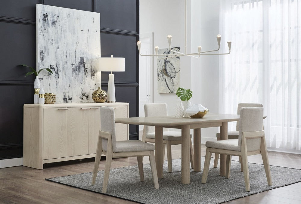 Modus Furniture - Liv Four Door Ash Wood Sideboard in White Sand - QHTP78 view 9