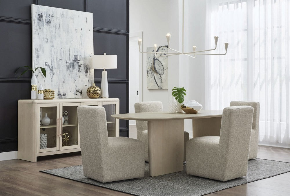 Modus Furniture - Liv Fully Upholstered Dining Chair in Brun Boucle Set of 2 - QHTP64B_2 view 6