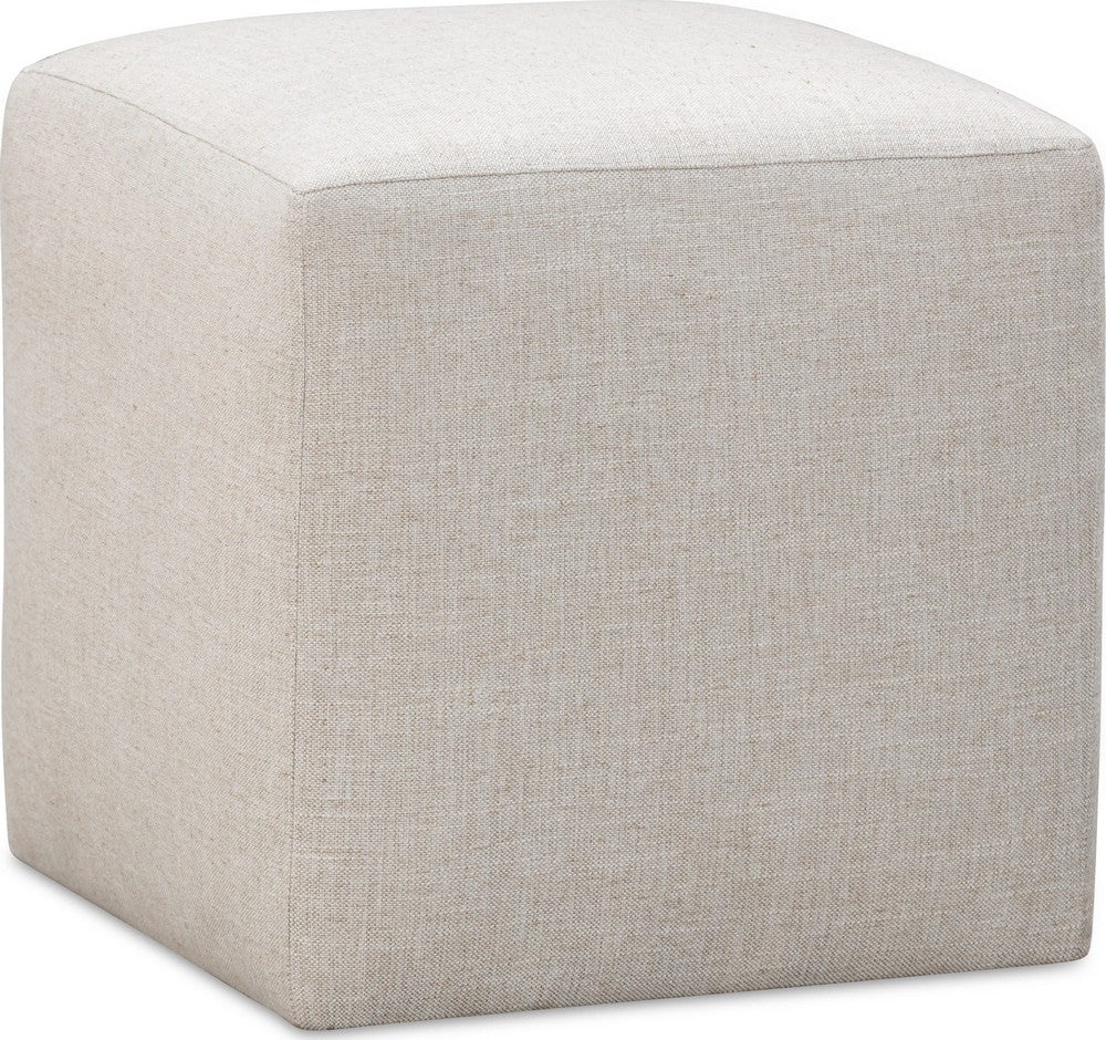 Modus Furniture - Liv Fully Upholstered Dining Ottoman in Natural Linen - QHTP65A view 1