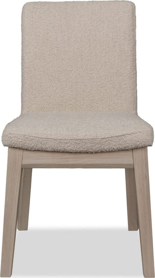 Modus Furniture - Liv Solid Wood Dining Chair in White Sand and Brun Boucle Set of 2 - QHTP63B_2 view 2
