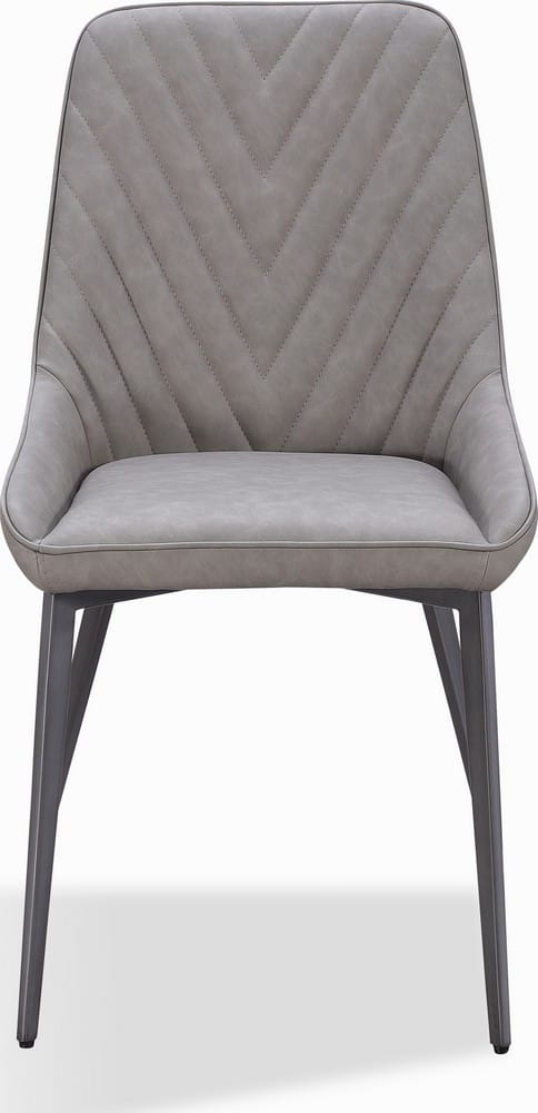 Modus Furniture - Lucia Metal Leg Upholstered Dining Chair in Anchor Gray Synthetic Leather and Gunmetal Set of 2 - LEPG64_2 view 2