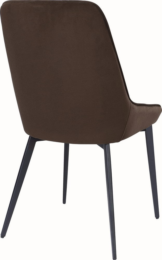 Modus Furniture - Lucia Metal Leg Upholstered Dining Chair in Penny Velvet and Gunmetal - LEPJ65_1 view 4