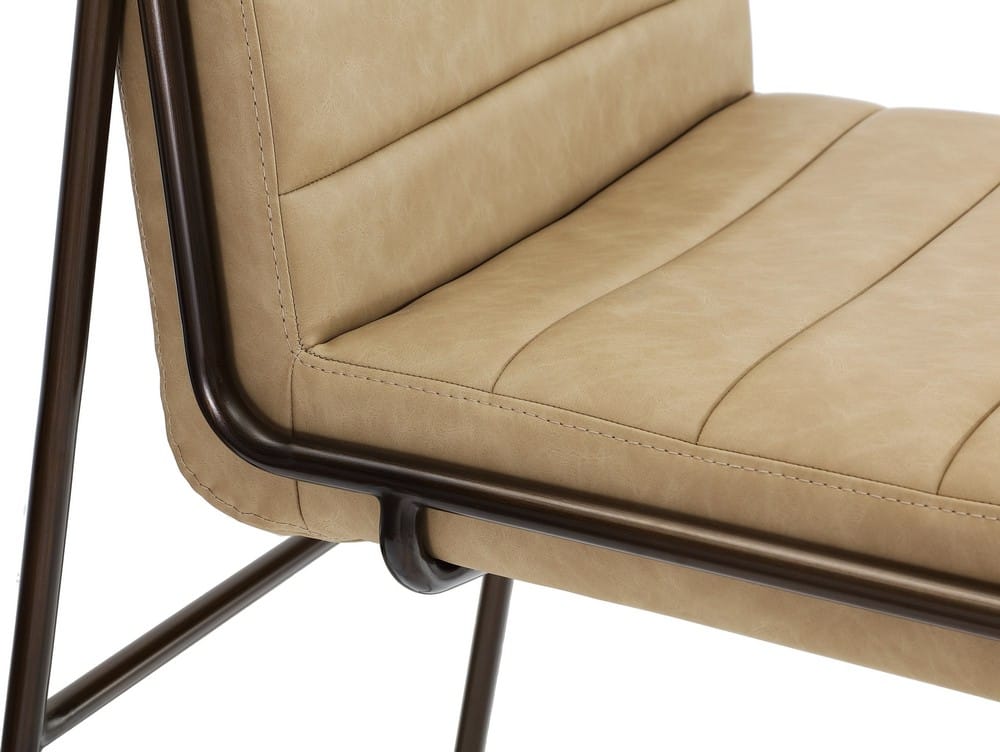 Modus Furniture - Madison Metal Frame Bar Stool in Honey Synthetic Leather - PWTA75APJ view 6
