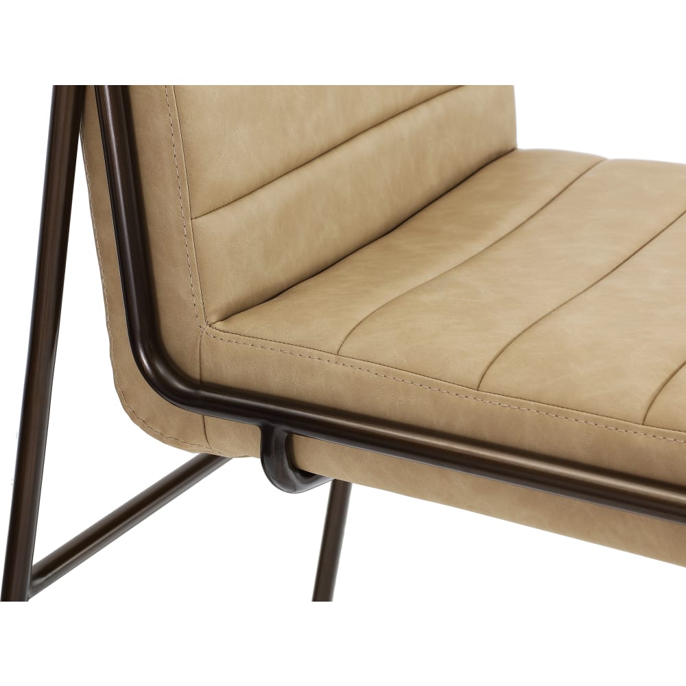Modus Furniture - Madison Metal Frame Bar Stool in Honey Synthetic Leather - PWTA75APJ view 6