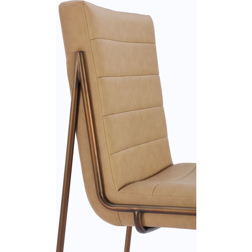Modus Furniture - Madison Metal Frame Dining Chair in Honey Synthetic Leather Set of 2 - PWTA63APJ view 5