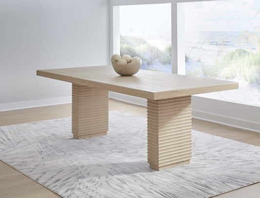Modus Furniture - Magnolia Double Pedestal Wooden Dining Table in Daffodil - TKXE61 view 2