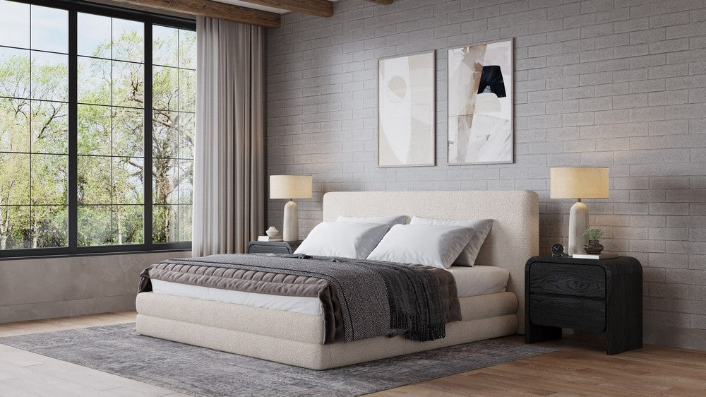 Modus Furniture - Maya Queen-size Upholstered Platform Bed in Brun Boucle - QCTLH5 view 8