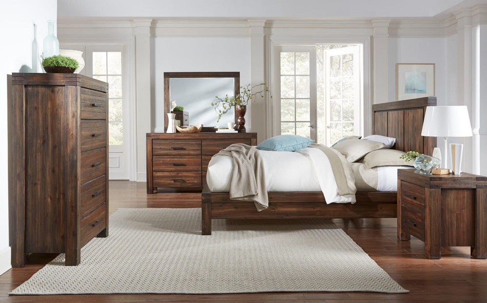 Modus Furniture - Meadow Five Drawer Solid Wood Chest in Brick Brown (2024) - 3F4184A view 6