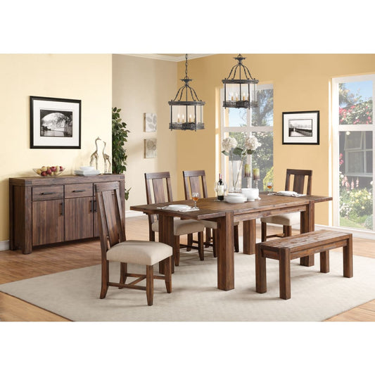 Modus Furniture - Meadow Solid Wood Extending Dining Table in Brick Brown - 3F4161 view 2