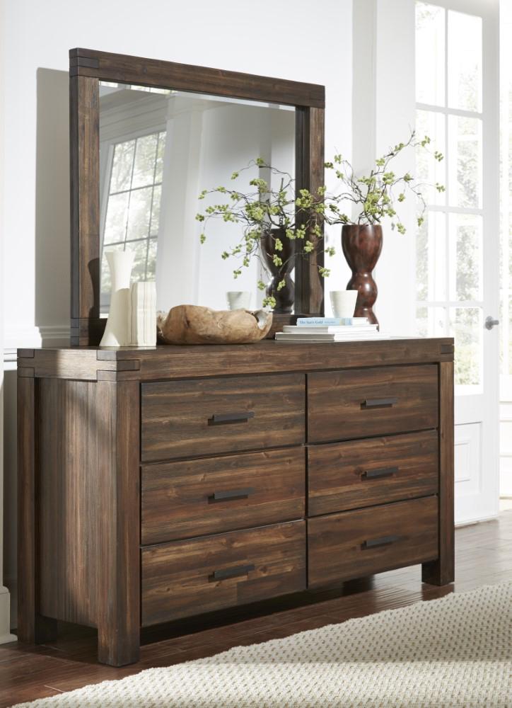 Modus Furniture - Meadow Solid Wood Mirror in Brick Brown - 3F4183 veiw 7