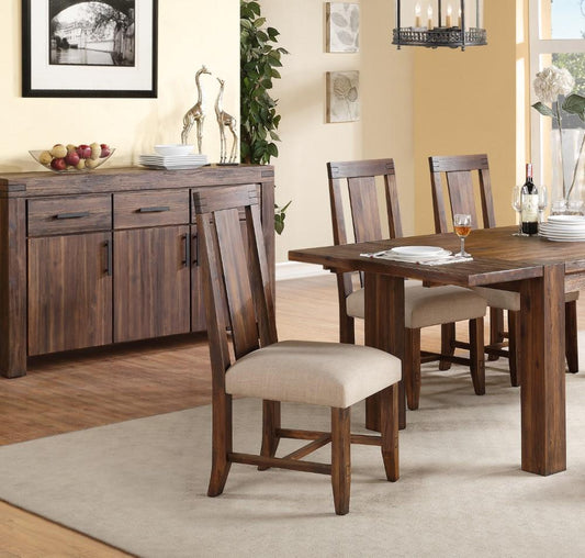 Modus Furniture - Meadow Solid Wood Upholstered Dining Chair in Brick Brown (Set of 2) - 3F4166P veiw 2