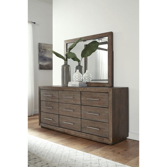 Modus Furniture - Melbourne Beveled Glass Mirror in Dark Pine - 8D6483 veiw 2