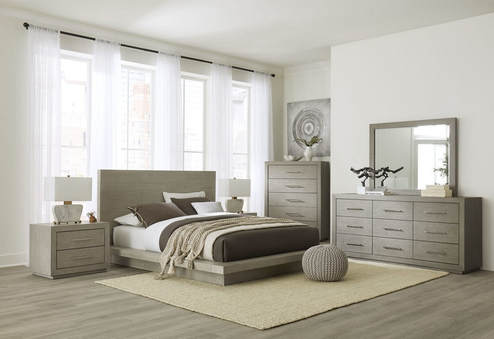 Modus Furniture - Melbourne California King-Size Panel Bed in Mineral - 8DBXH6 view 7