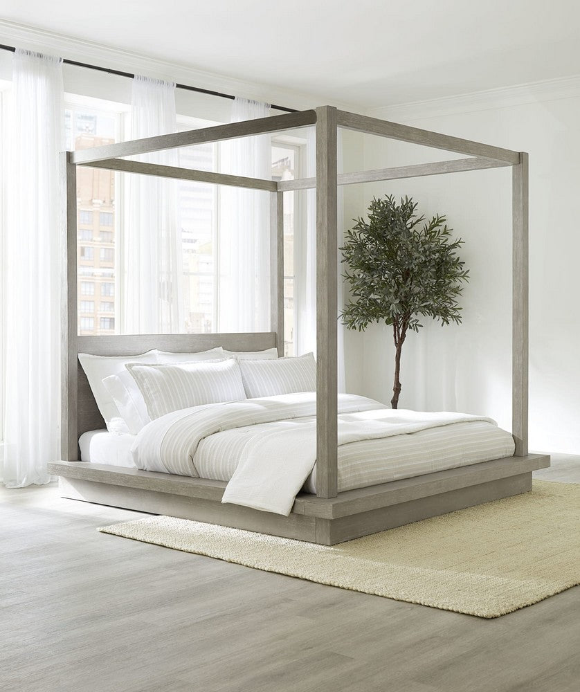 Modus Furniture - Melbourne Queen-Size Canopy Bed in Mineral - 8DBXF5 view 8