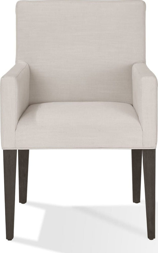 Modus Furniture - Modesto Upholstered Arm Chair in Abalone Linen and French Roast Set of 2 - FPBL64B_2 view 2