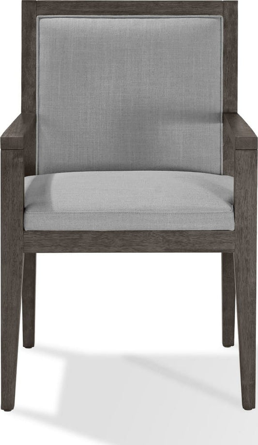 Modus Furniture - Modesto Wood Frame Upholstered Arm Chair in Koala Linen and French Roast Set of 2 - FPBL64_2 view 2