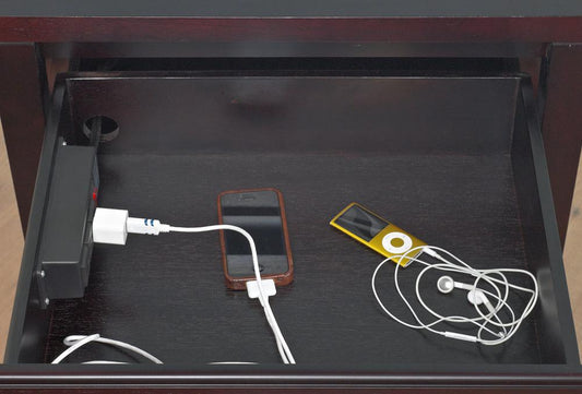 Modus Furniture - Nevis Charging Station Nightstand in Espresso - NV2381P veiw 2