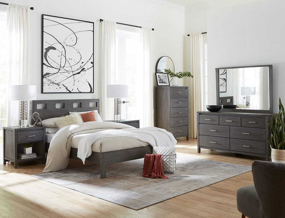 Modus Furniture - Nevis Seven Drawer Dresser in Sharkskin (2024) - NVGX82A view 9