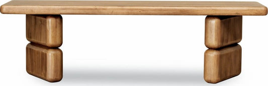 Modus Furniture - Nia Acacia Wood Dining Bench in Lioness - UHXW65 view 2