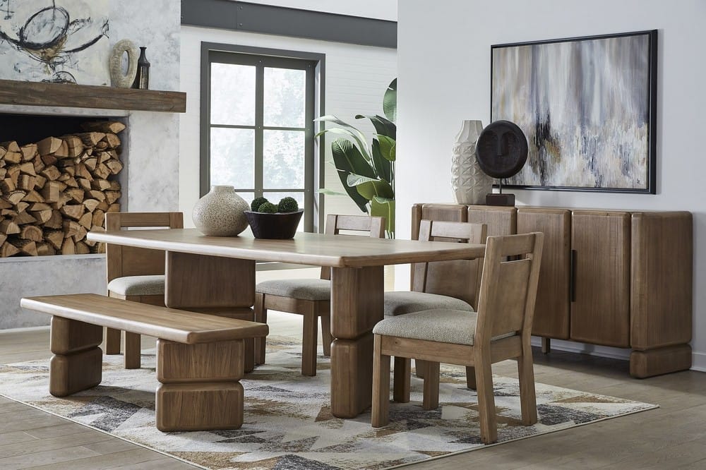 Modus Furniture - Nia Acacia Wood Dining Bench in Lioness - UHXW65 view 10