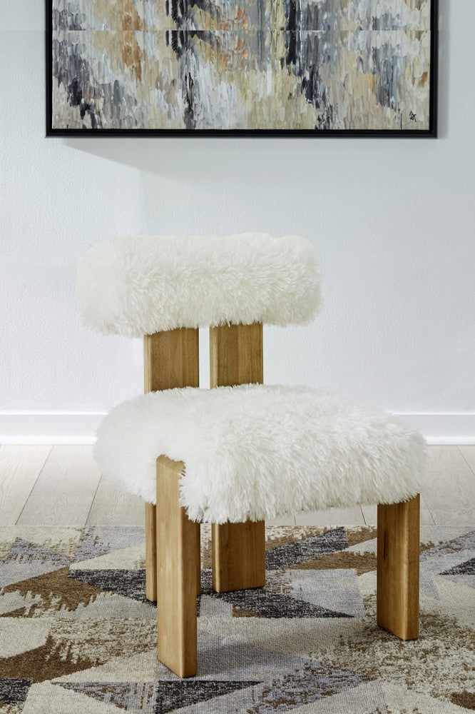 Modus Furniture - Nia Dining Accent Chair in Sheepskin and Lioness Set of 2 - UHXW80_2 view 6
