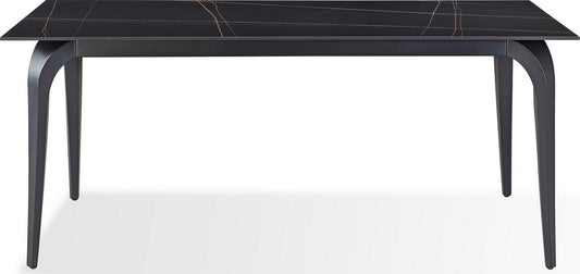 Modus Furniture - Nicoya Stone Top Rectangular Dining Table in Black Stone and Black Metal - LJLF60 view 2