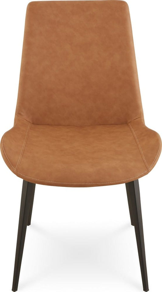 Modus Furniture - Nicoya Upholstered Dining Chair in Buckskin Synthetic Leather and Black Set of 2 - LJLF63_2 view 2