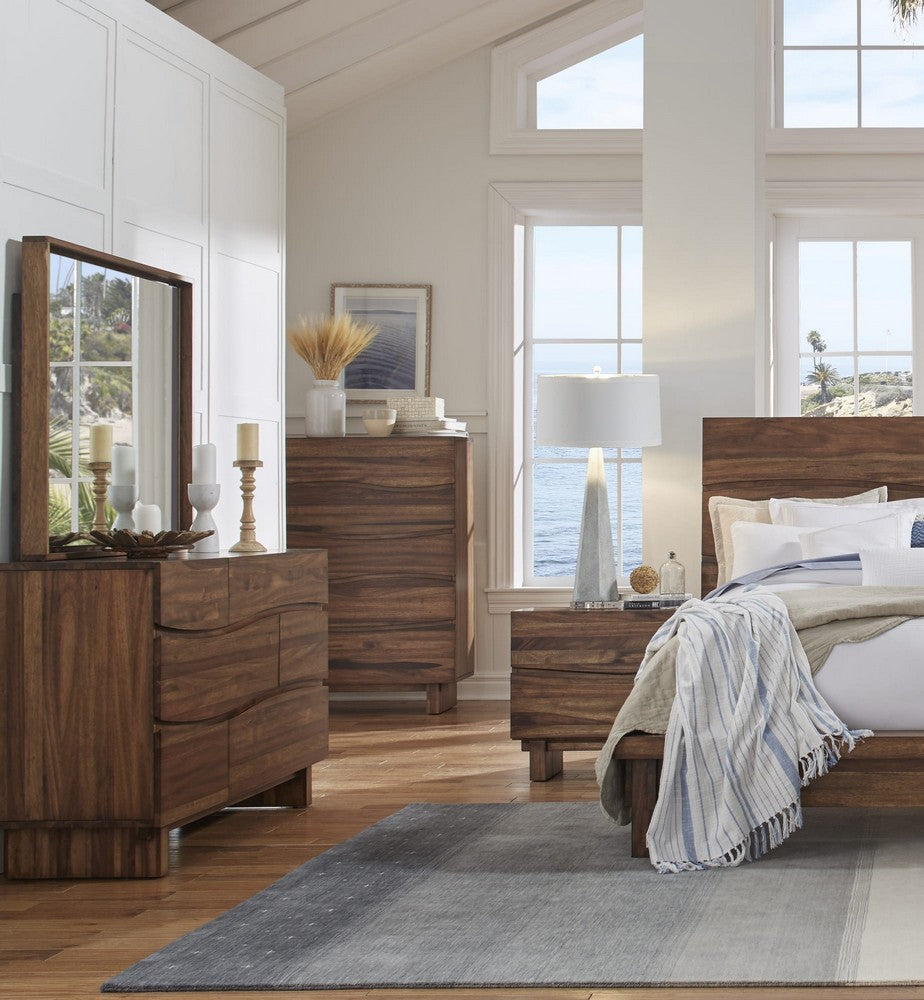 Modus Furniture - Ocean Five Drawer Solid Wood Chest in Natural Sengon (2024) - 8C7984A view 4