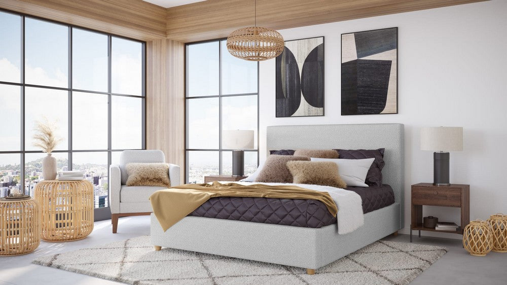 Modus Furniture - Olivia King-Size Upholstered Platform Bed in Linen (2026) - KKJNJ7 view 5