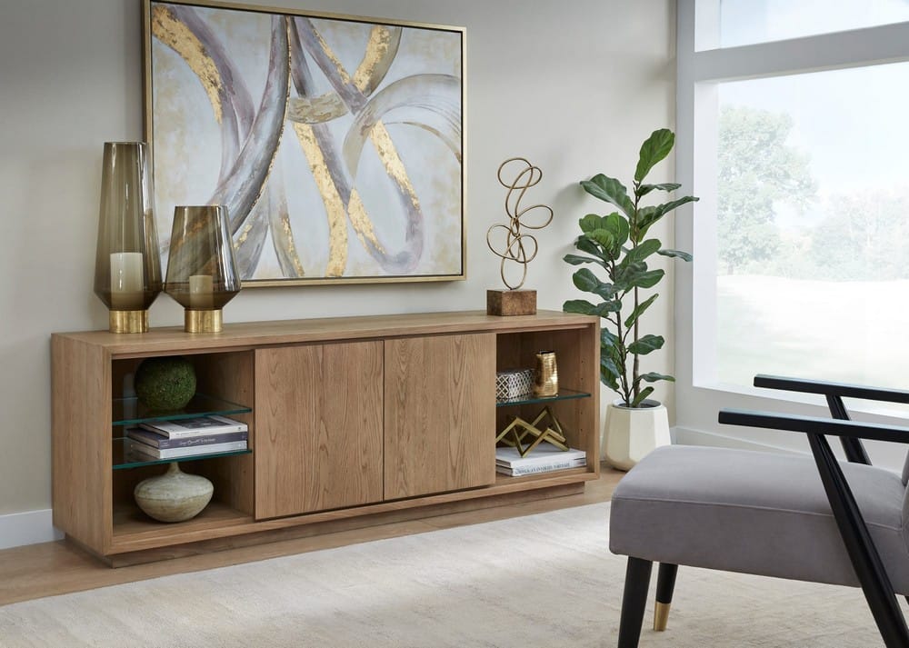 Modus Furniture - One Coastal Modern 74 inch TV Console in Bisque - JVLH262 view 5