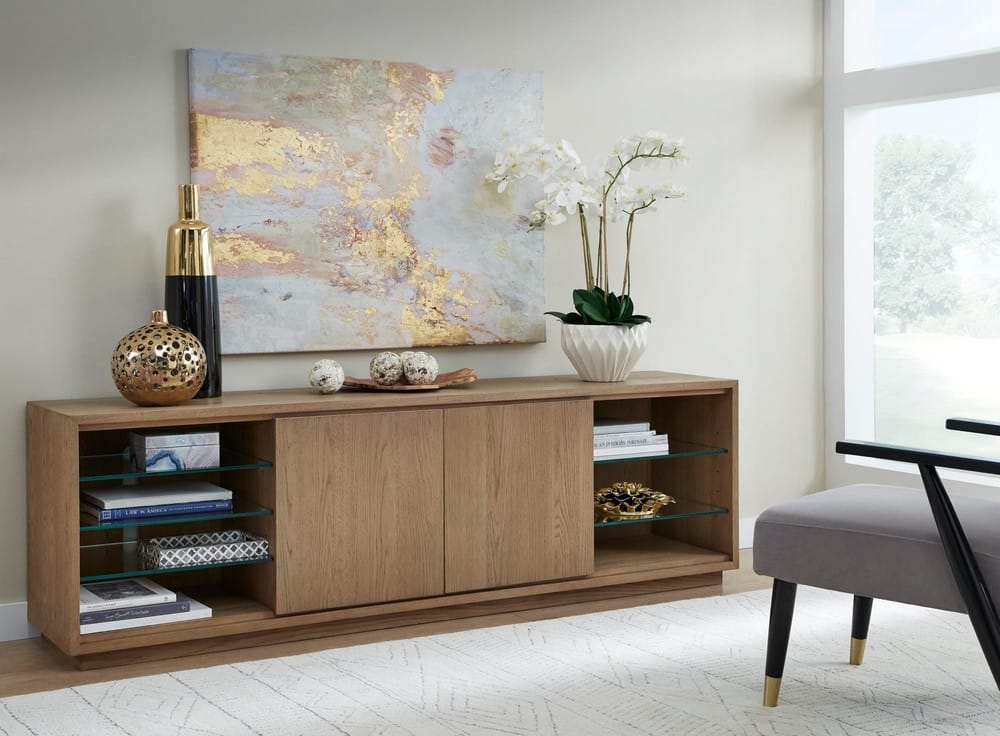 Modus Furniture - One Coastal Modern 84 inch TV Console in Bisque - JVLH262L view 5