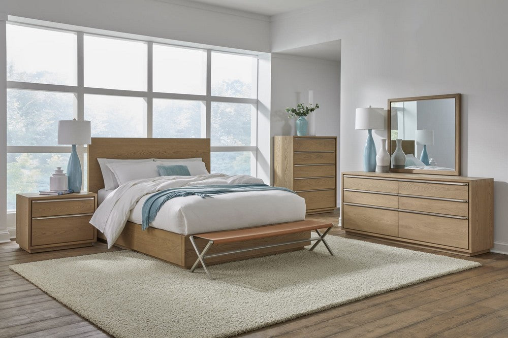 Modus Furniture - One Coastal Modern Five Drawer Chest in Bisque - JVLH84 view 9