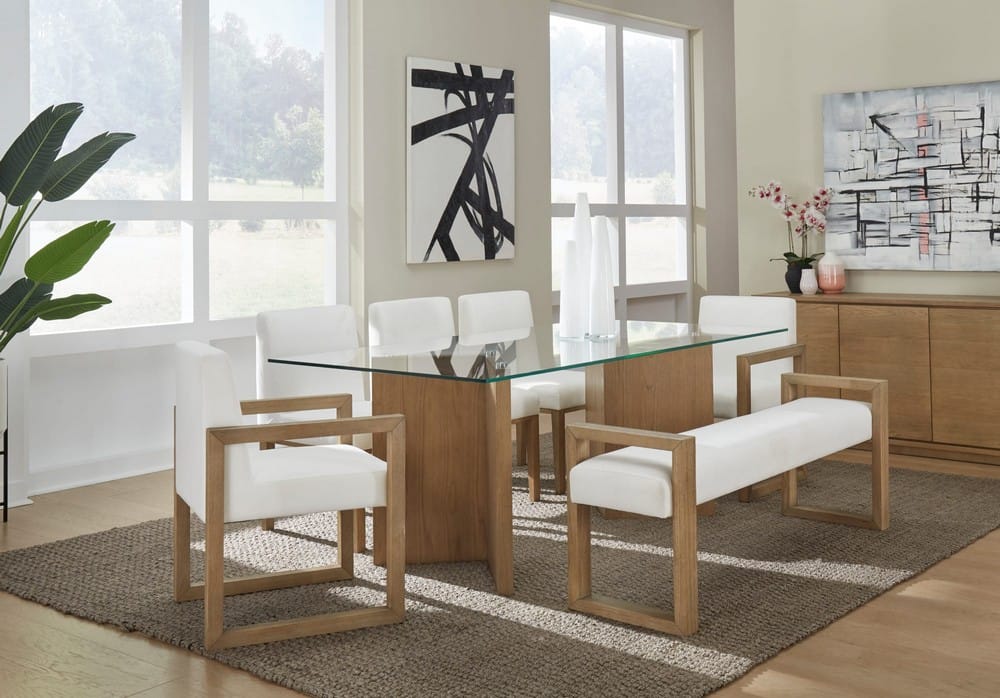 Modus Furniture - One Modern Coastal Four Door Sideboard in White Oak - JVLH79G view 7