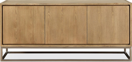 Modus Furniture - One Modern Coastal Metal Base Sideboard in White Oak and Brushed Stainless Steel - JVLH78G view 2