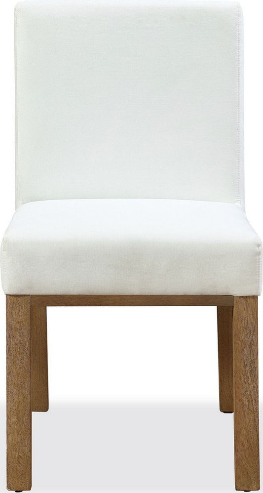 Modus Furniture - One Modern Coastal Upholstered Dining Side Chair in White Pearl and Bisque - JVLH63_1 view 2