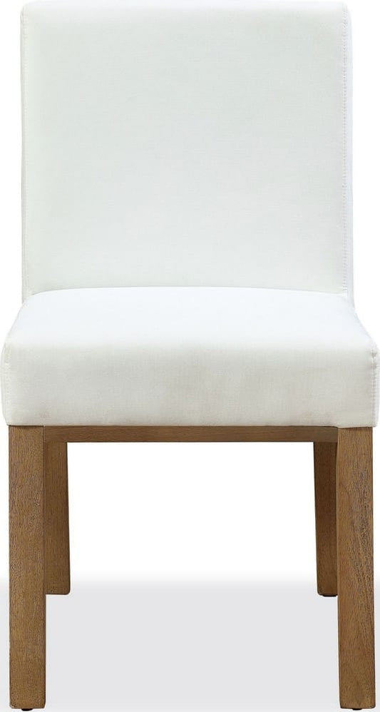 Modus Furniture - One Modern Coastal Upholstered Dining Side Chair in White Pearl and Bisque Set of 2 - JVLH63_2 view 2