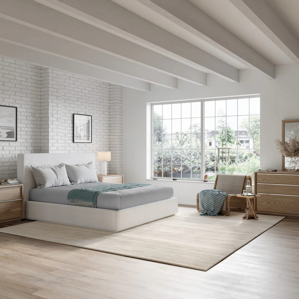 Modus Furniture - One Queen-size Upholstered Footboard Storage Bed in Pearl - JVHKJ5 view 8