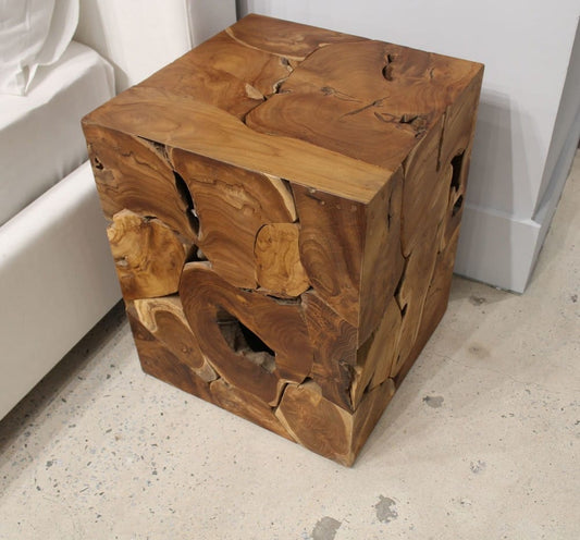 Modus Furniture - One Teak Slice Square End Table in Warm Teak - JVHS22S view 2