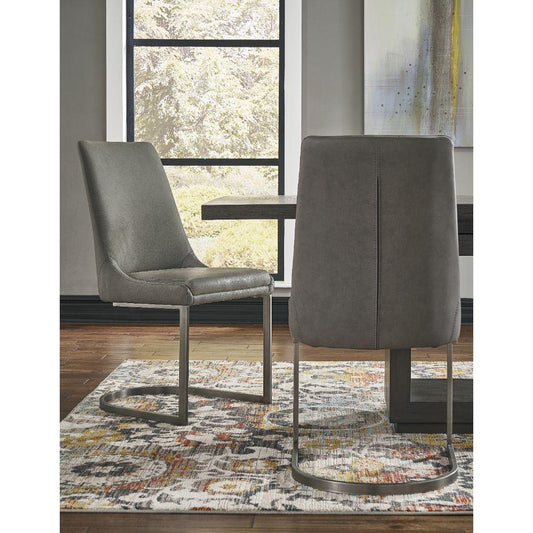 Modus Furniture - Oxford Dining Chair in Basalt Grey (Set of 2) - AZU563 veiw 2