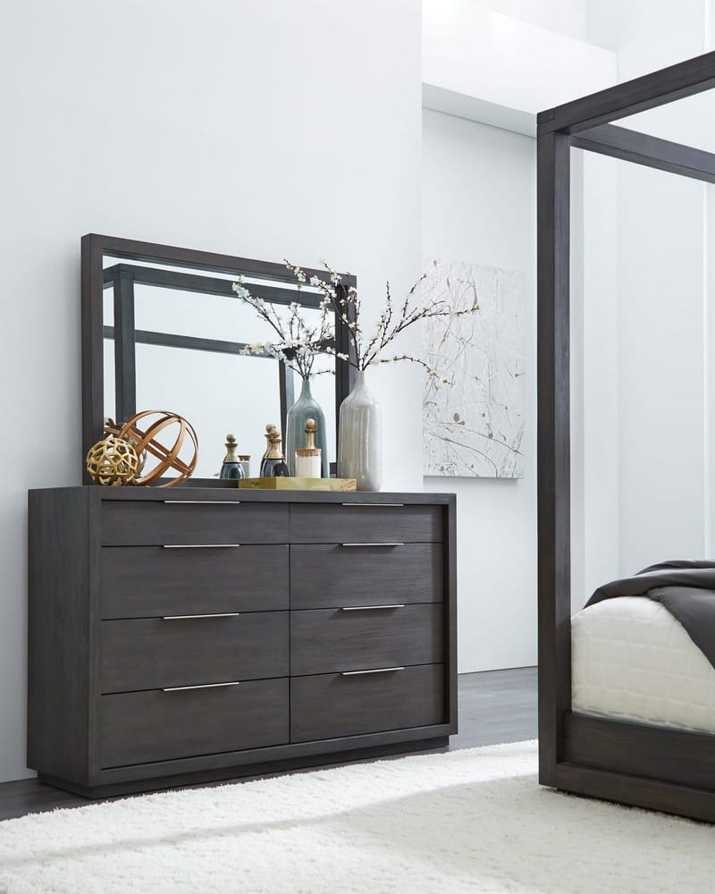 Modus Furniture - Oxford Eight Drawer Dresser in Basalt Grey (2024) - AZU582A view 6